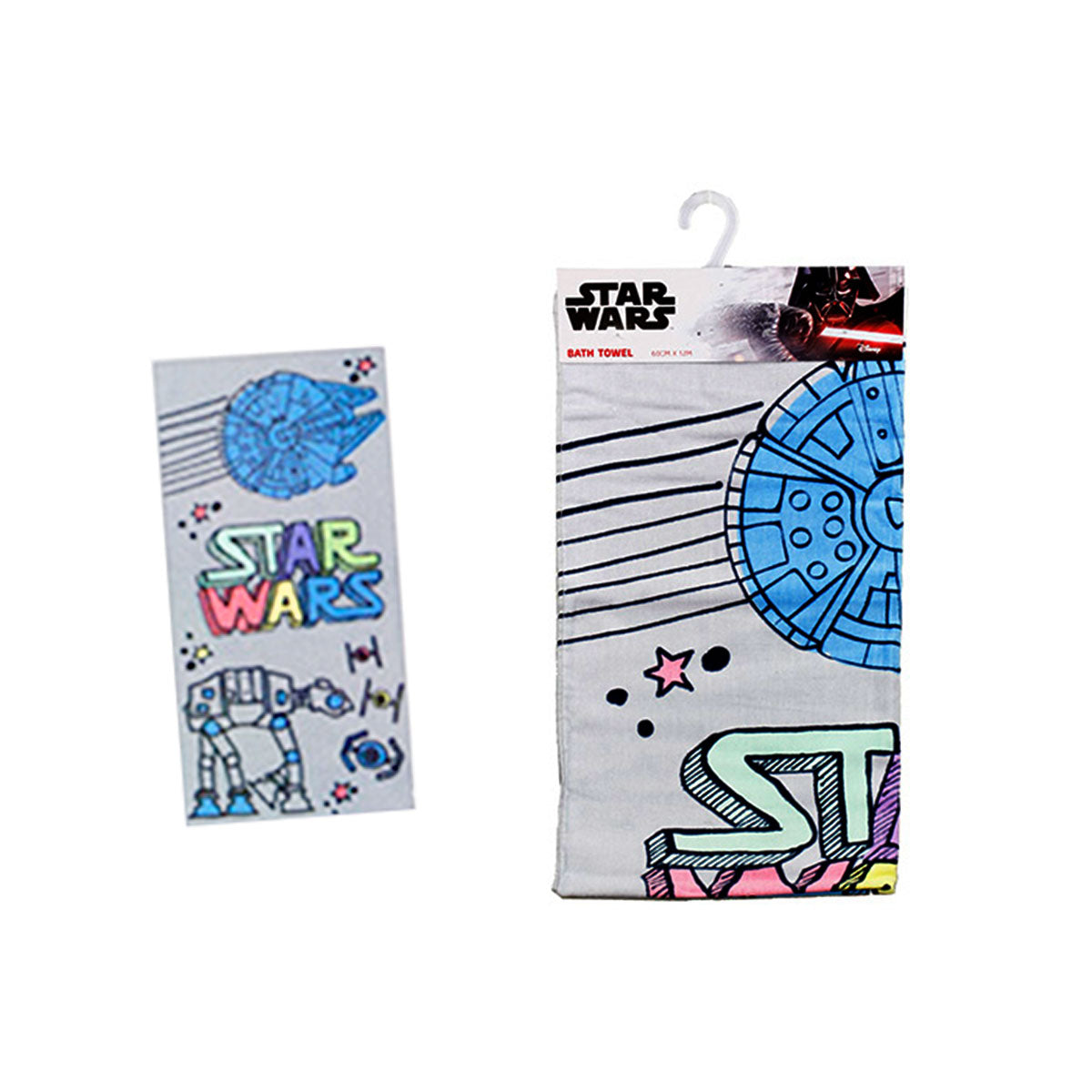 Caprice Star Wars Cotton Towel 60 x 120 cm - Soft, Absorbent, Fun Design - SuperSaverAU - view 1
