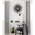 Designers Choice Linen Cotton Eyelet Curtains Grey 140 x 213cm - Solid Colour, 3 Pass Coating - SuperSaverAU - view 1