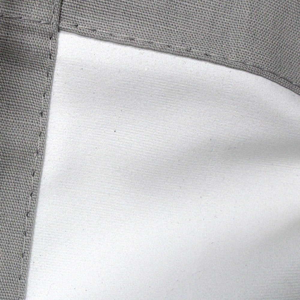 Designers Choice Linen Cotton Eyelet Curtains Grey 140 x 213cm - Solid Colour, 3 Pass Coating - SuperSaverAU - view 2
