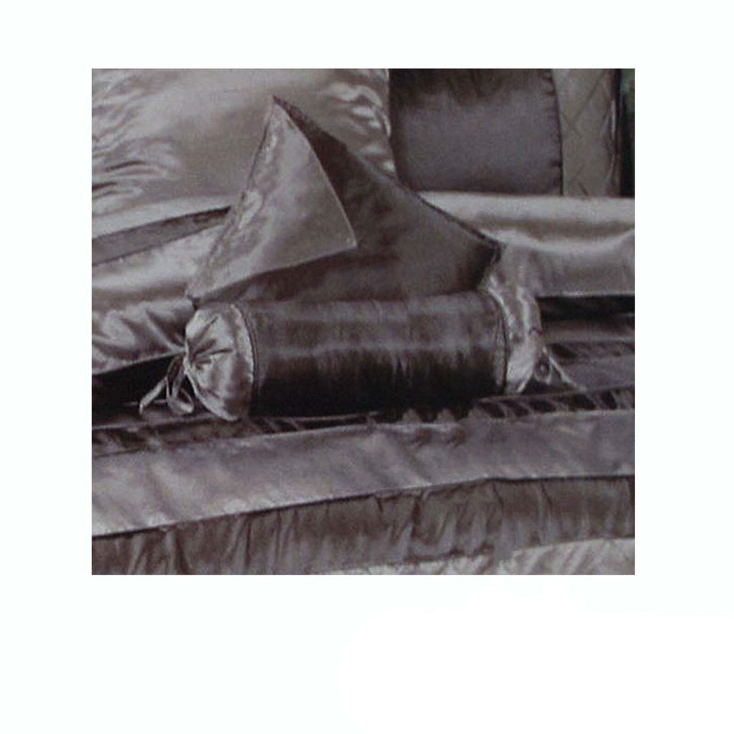 Boudoir Caledonia Black Silver Cushion Cover 40 x 40cm with Pintucking Design