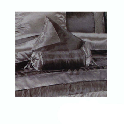 Boudoir Caledonia Black Silver Cushion Cover 40 x 40cm with Pintucking Design