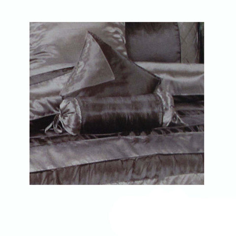 Boudoir Caledonia Black Silver Cushion Cover 40 x 40cm with Pintucking Design - SuperSaverAU - view 1