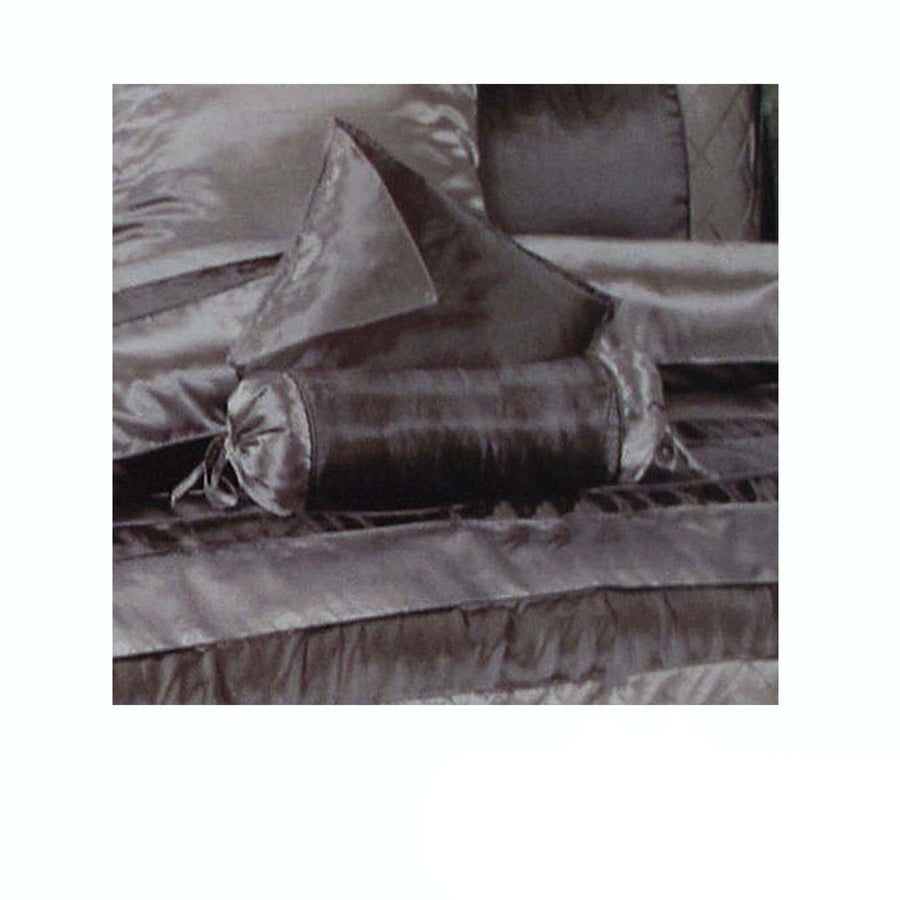 Boudoir Caledonia Black Silver Cushion Cover 40 x 40cm with Pintucking Design - SuperSaverAU - view 1