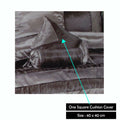 Boudoir Caledonia Black Silver Cushion Cover 40 x 40cm with Pintucking Design - SuperSaverAU - view 2
