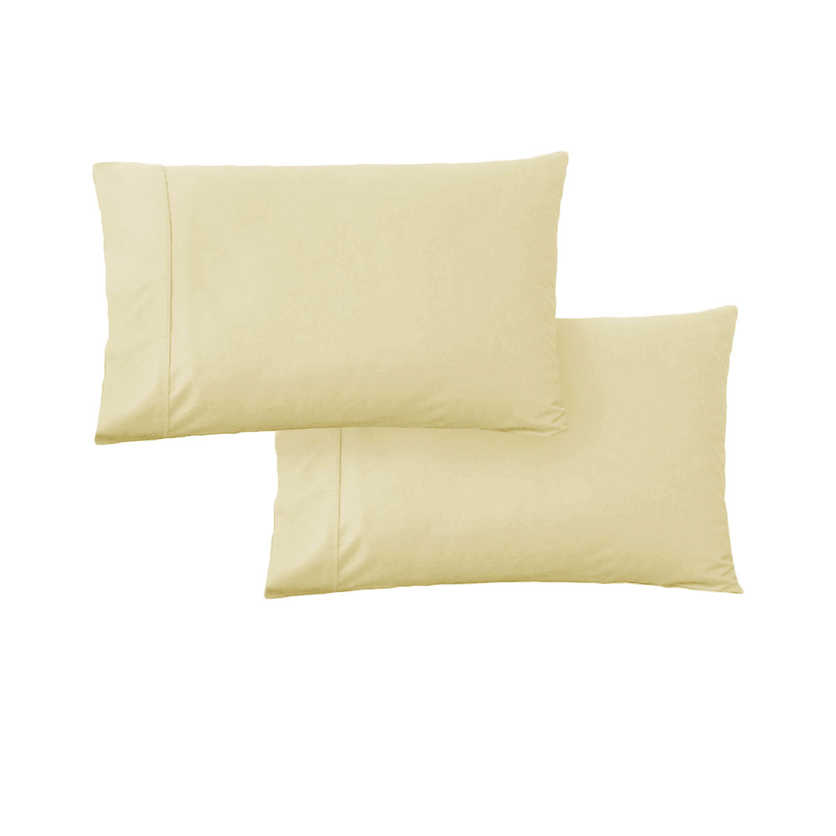 420TC Wrinkle Free Cotton No Flap Queen Pillowcases 53.5 x 78.5 cm - Pale Gold - SuperSaverAU - view 1