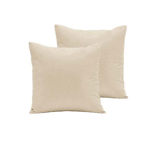 Ecru Polyester Cotton European Pillowcases 65 x 65 cm - Solid Colour Design, 2 Pack - SuperSaverAU - view 1