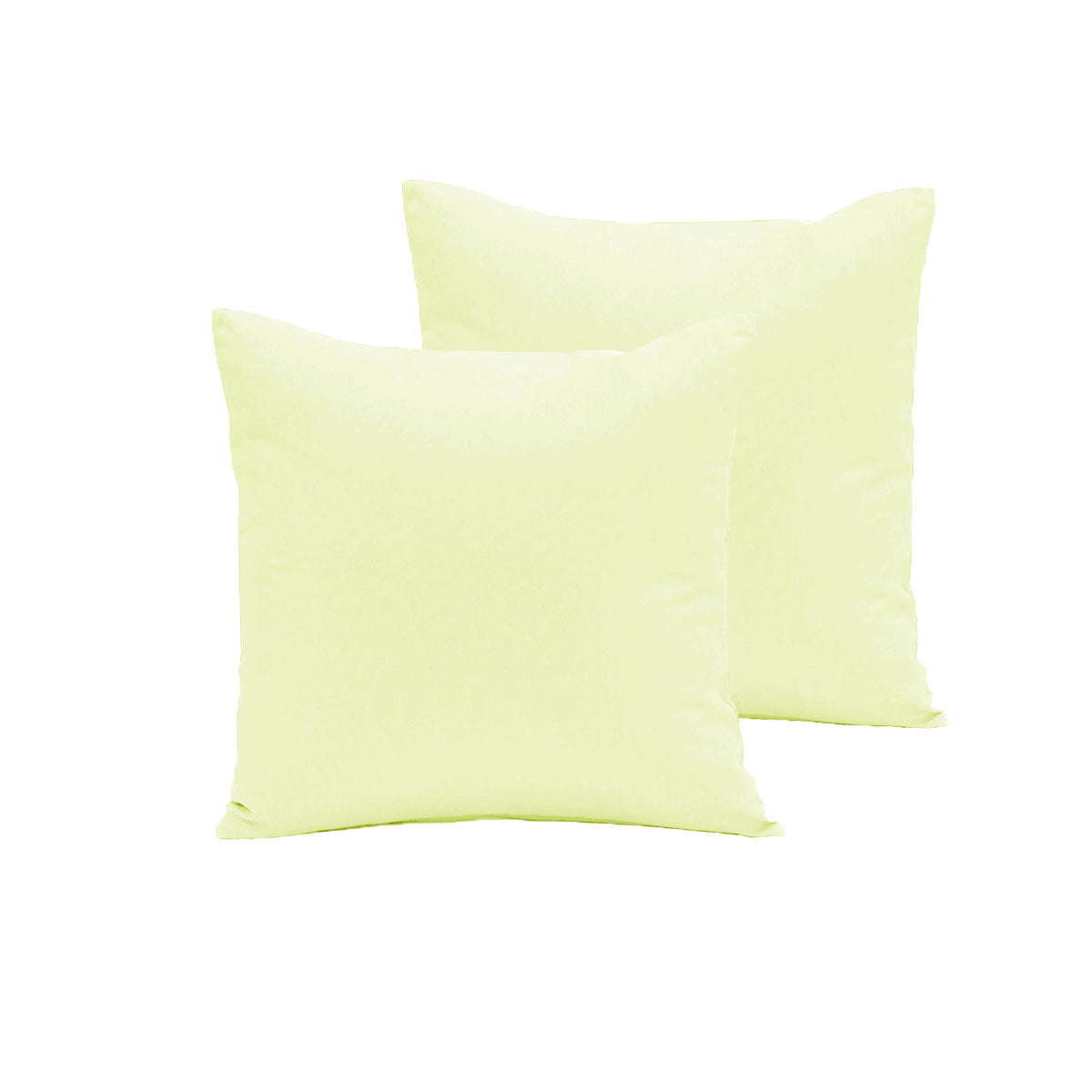 Polyester Cotton European Pillowcases 65 x 65 cm - Solid Colour Design, Ivory