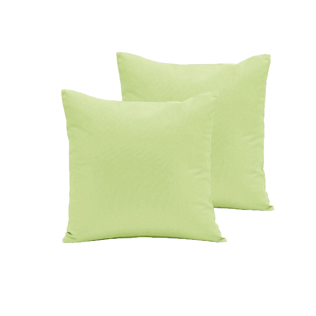 Moss Polyester Cotton European Pillowcases 65 x 65 cm - Solid Colour Design, 2 Pack - SuperSaverAU - view 1