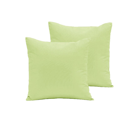 Moss Polyester Cotton European Pillowcases 65 x 65 cm - Solid Colour Design, 2 Pack