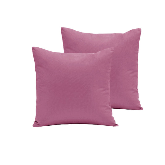 Polyester Cotton European Pillowcases 65 x 65 cm - Solid Plum Colour, 2 Pack