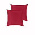 PepperMill Satin Pillowcases Pair 66cm x 66cm Red, Soft & Tangle-Free - SuperSaverAU - view 1