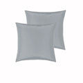 PepperMill Satin Pillowcases Pair 66cm x 66cm Silver - Soft, Tangle-Free - SuperSaverAU - view 1