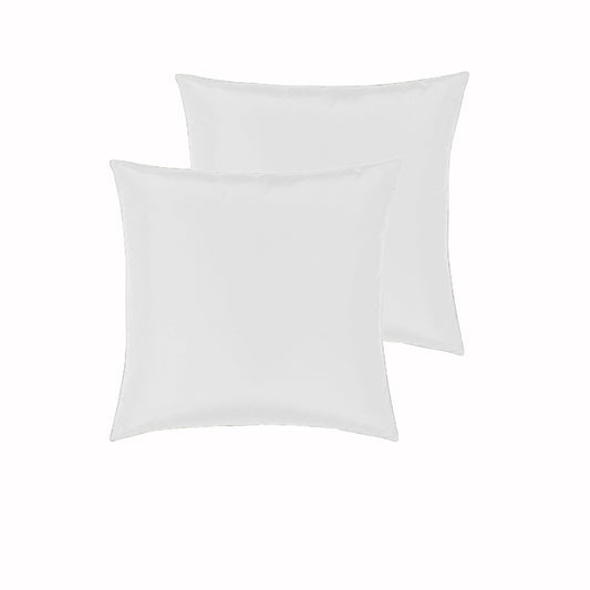 PepperMIll Satin Pillowcases Pair 66cm x 66cm - Soft, Machine Washable, White