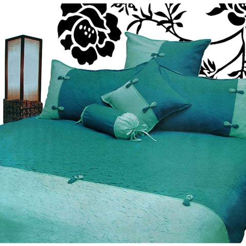 Phase 2 Scrunchie Quilt Cover Set King - Oriental Applique Design, Easy Care - SuperSaverAU - view 1