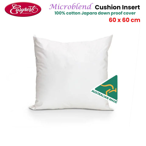 Easyrest Microblend Cushion Inserter 60 x 60cm - Hypoallergenic, Machine Washable - SuperSaverAU - view 1