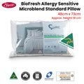 Easyrest BioFresh Allergy Sensitive Microblend Pillow 48 x 73 cm - Hypoallergenic, Cotton Cover - SuperSaverAU - view 2