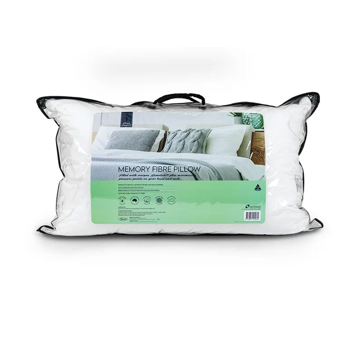 Easyrest Cloud Support Memory Fibre Pillow 48 x 73 cm - Medium Support, Hypoallergenic - SuperSaverAU - view 1