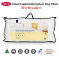 Easyrest Cloud Support Microplush King Pillow 50 x 90 x 24 cm - Medium Fill, Cotton Sateen Cover - SuperSaverAU - view 2