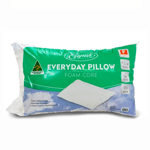 Easyrest Foam Cored Queen Sized Pillow - 100% Pure Cotton, Super Soft, Non-Allergenic - SuperSaverAU - view 1