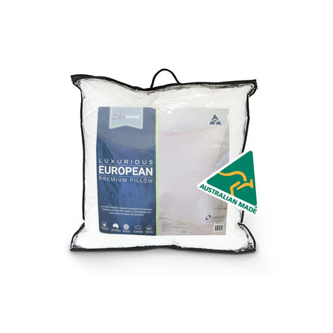LoftMaster Luxurious Cotton Cover European Pillow 65 x 65 cm - Breathable Fill - SuperSaverAU - view 1