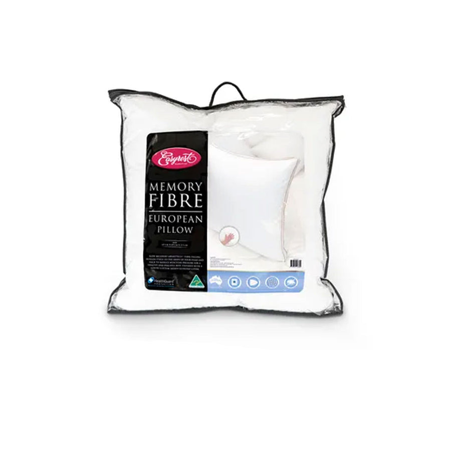 Easyrest Memory Fibre European Pillow 65 x 65 cm - 100% Memotech, Cotton Cover, Made in Australia - SuperSaverAU - view 1