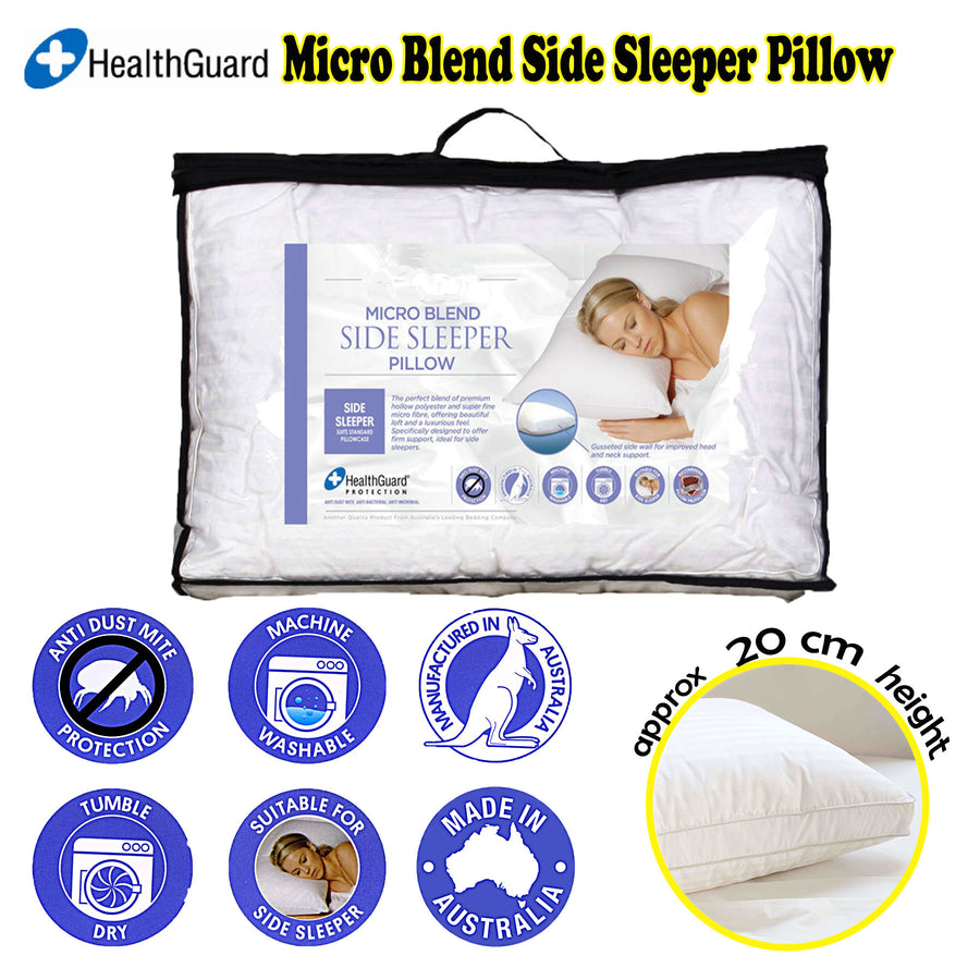 Easyrest Micro Blend Side Sleeper Pillow - 66cm x 41cm, Cotton Sateen Cover, Anti Dust Mite - SuperSaverAU - view 1
