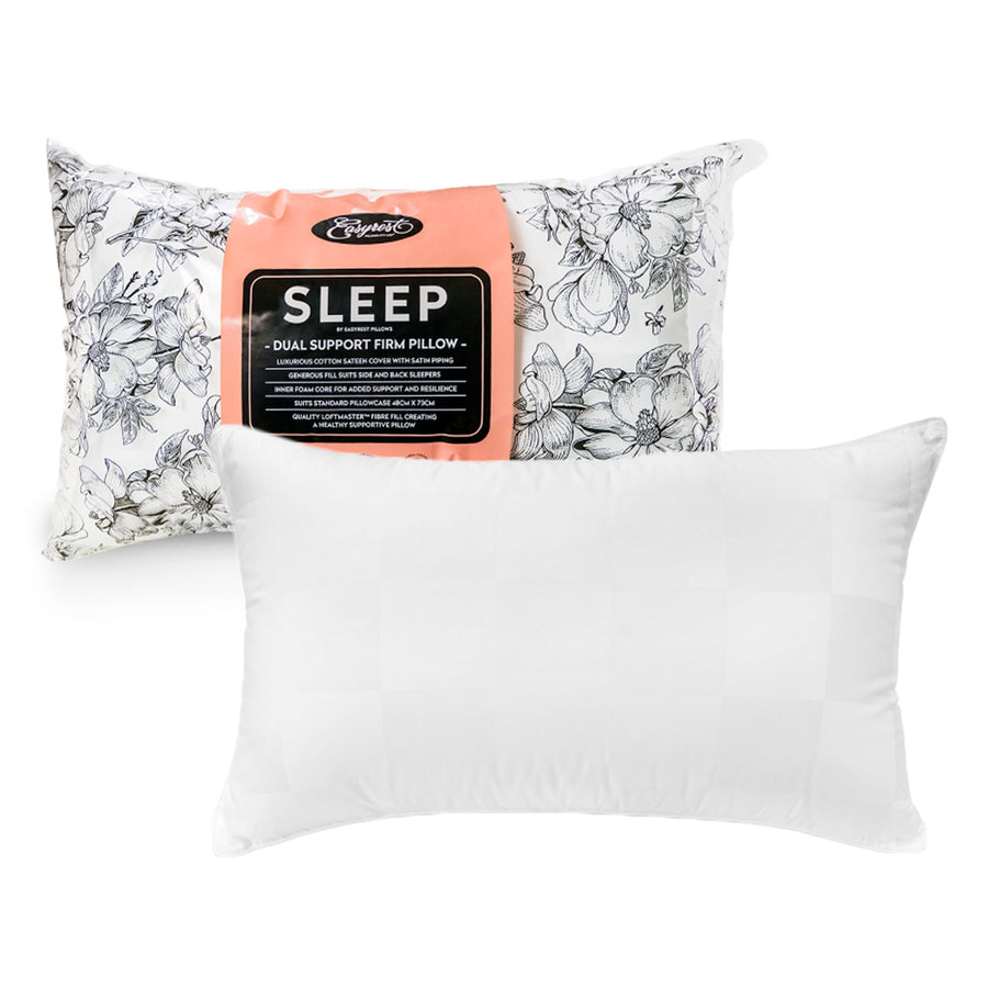 Easyrest Sleep Dual Support Firm Pillow 48 x 73 cm for Side Sleepers, Cotton Sateen - SuperSaverAU - view 1