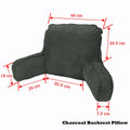 Easyrest Standard Backrest Pillow Charcoal - Soft Micro-Suede, All Ages - SuperSaverAU - view 2