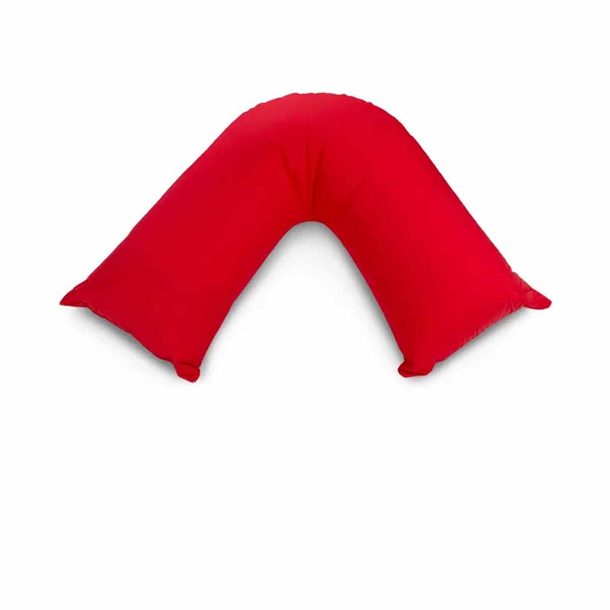 Easyrest Aus Made Medium Support Filled V Shape Pillow 64 x 39 cm Flame - SuperSaverAU - view 1