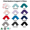 Easyrest Aus Made Medium Support Filled V Shape Pillow 64 x 39 cm Flame - SuperSaverAU - view 2