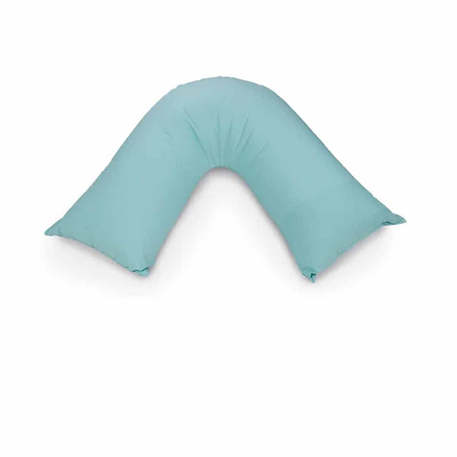 Easyrest Aus Made Medium Support Filled V Shape Pillow 64 x 39 cm Shell Blue - SuperSaverAU - view 1