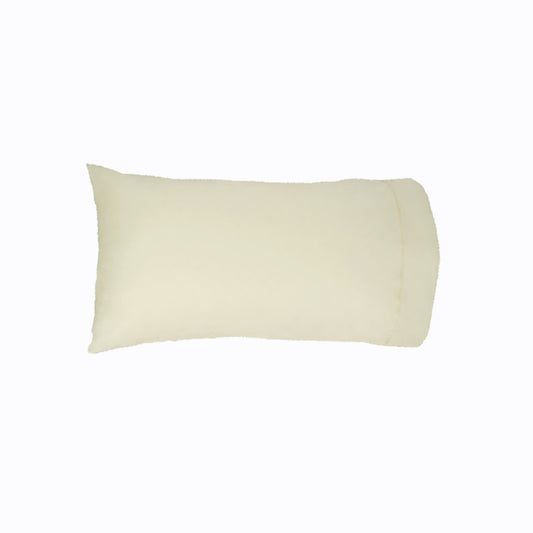 Easyrest 250tc Cotton King Pillowcase Cream - Cuffed & Piped Edge, Soft Feel