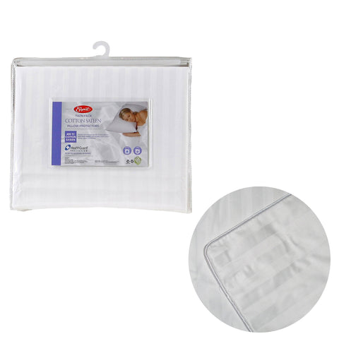 Easyrest 400TC Cotton Sateen Pillow Protectors, 2 Pack, Standard Size, Hypoallergenic - SuperSaverAU - view 1