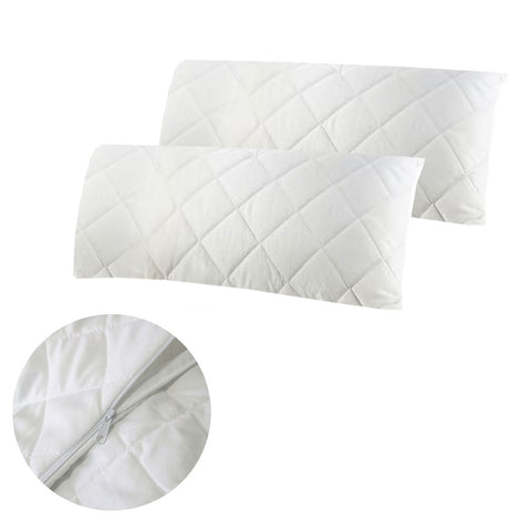 Easyrest King Quilted Pillow Protectors 52 x 92 cm - Durable, All Seasons, Zip Closure - SuperSaverAU - view 1