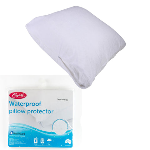 Easyrest Bamboo Cotton Jersey Waterproof Pillow Protector 65x65cm - Anti Dust Mite, Anti Bacterial - SuperSaverAU - view 1