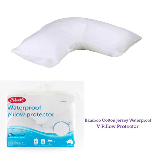 Easyrest Waterproof V Pillow Protector, Bamboo Cotton, 78 x 36 + 42cm, Anti Dust Mite