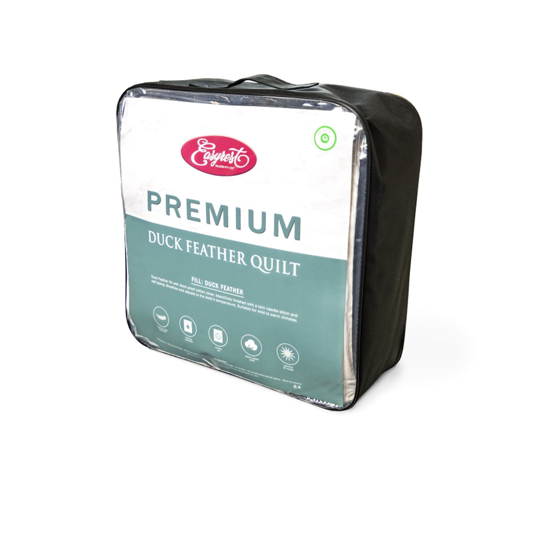 Easyrest 300GSM Washable White Duck Feather Quilt - Queen, Mild to Warm Climates - SuperSaverAU - view 1