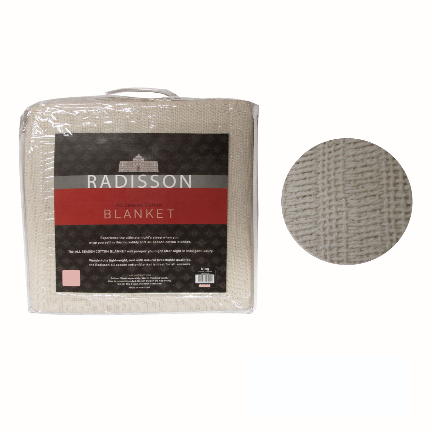 Radisson All Season Cotton Blanket Wheat Single - Soft, Multi-Use, Machine Washable - SuperSaverAU - view 1