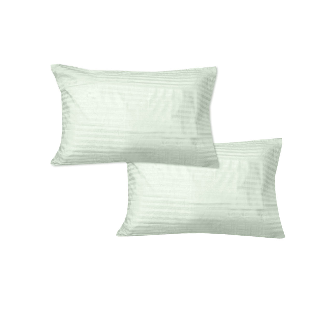 600TC Cotton Sateen Wide Self Striped Standard Pillowcases 48 x 74 cm - Tea - SuperSaverAU - view 1