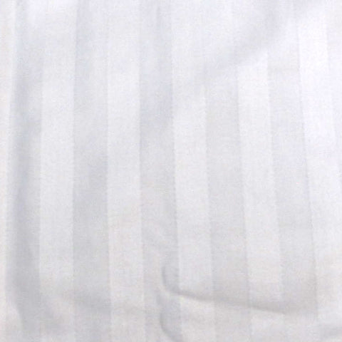 Cotton Sateen 600TC Wide Self Striped Standard Pillowcases 48 x 74 cm - White - SuperSaverAU - view 1