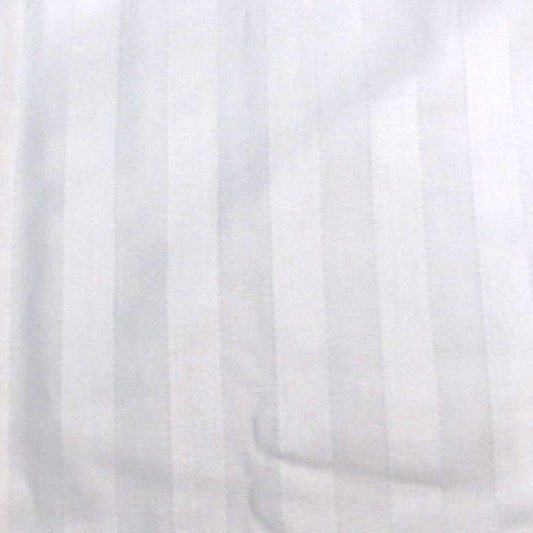 Cotton Sateen 600TC Wide Self Striped Standard Pillowcases 48 x 74 cm - White