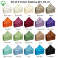 Hoydu Set of 8 Cotton or Poly Cotton Napkins 40 x 40 cm - Solid Colour Copper - SuperSaverAU - view 2
