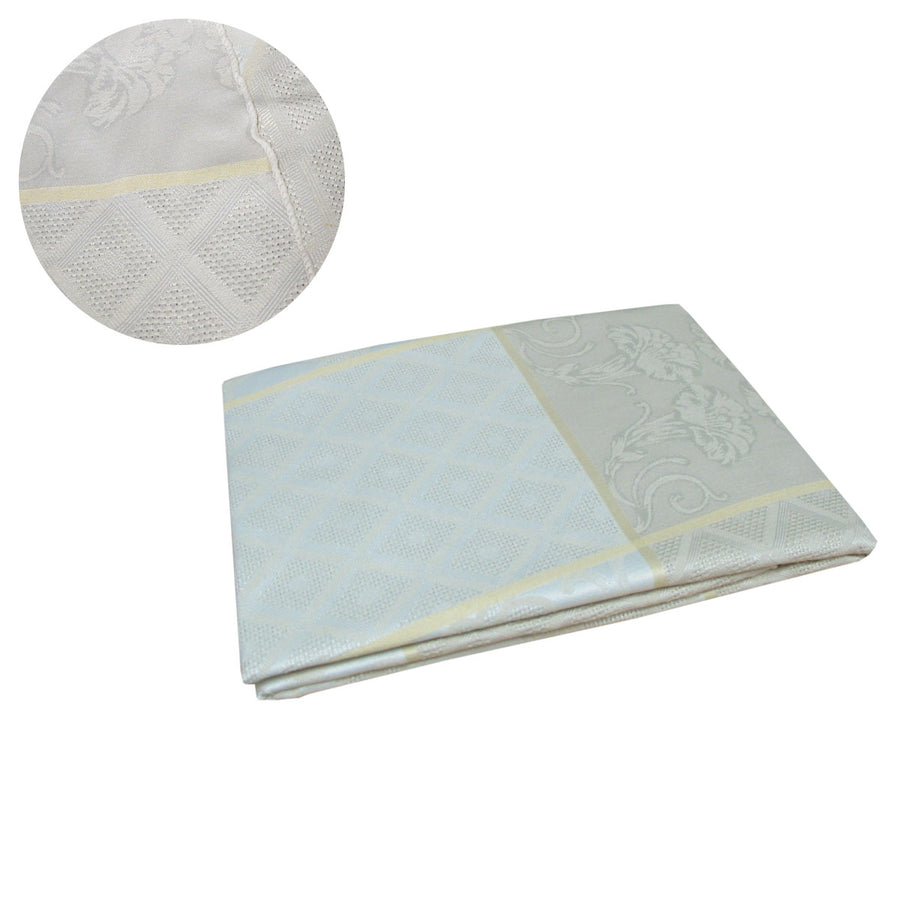 Melissa Damask Jacquard Polyester Tablecloth 180cm Round - Elegant Design - SuperSaverAU - view 1