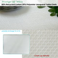 Invitation Prestige Cotton Rich Jacquard Tablecloth - Off White, 160 x 220cm