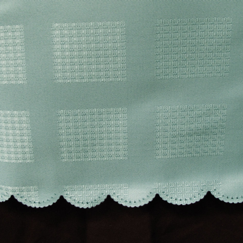 Jacquard Table Cloth Checkered Blue 180 cm Round - Stain Resistant, 4-6 Seaters - SuperSaverAU - view 2