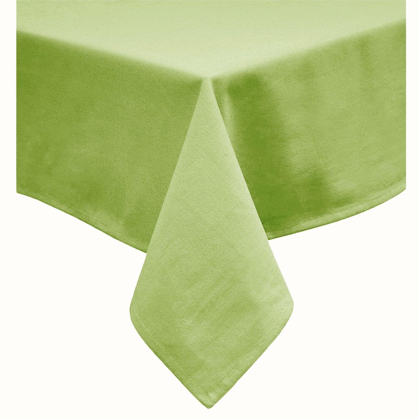 Hoydu Cotton Blend Table Cloth 180cm Round Apple Green - Elegant Solid Design