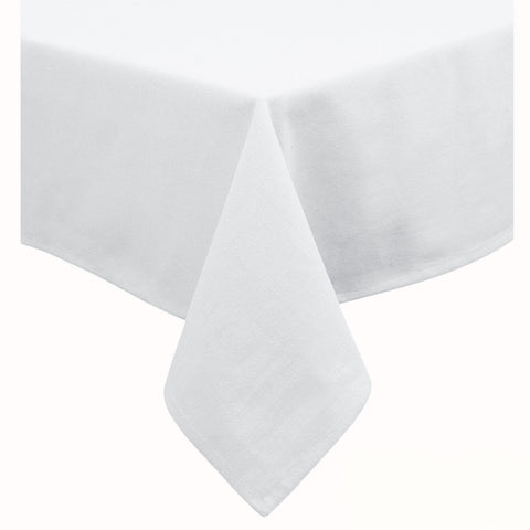 Hoydu Cotton Blend Table Cloth 180cm Round - Bright White, Solid Design, Machine Washable - SuperSaverAU - view 1