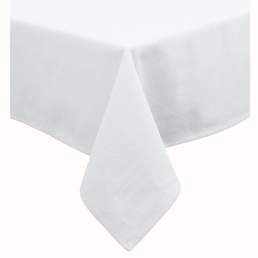 Hoydu Cotton Blend Table Cloth 180cm Round - Bright White, Solid Design, Machine Washable - SuperSaverAU - view 1