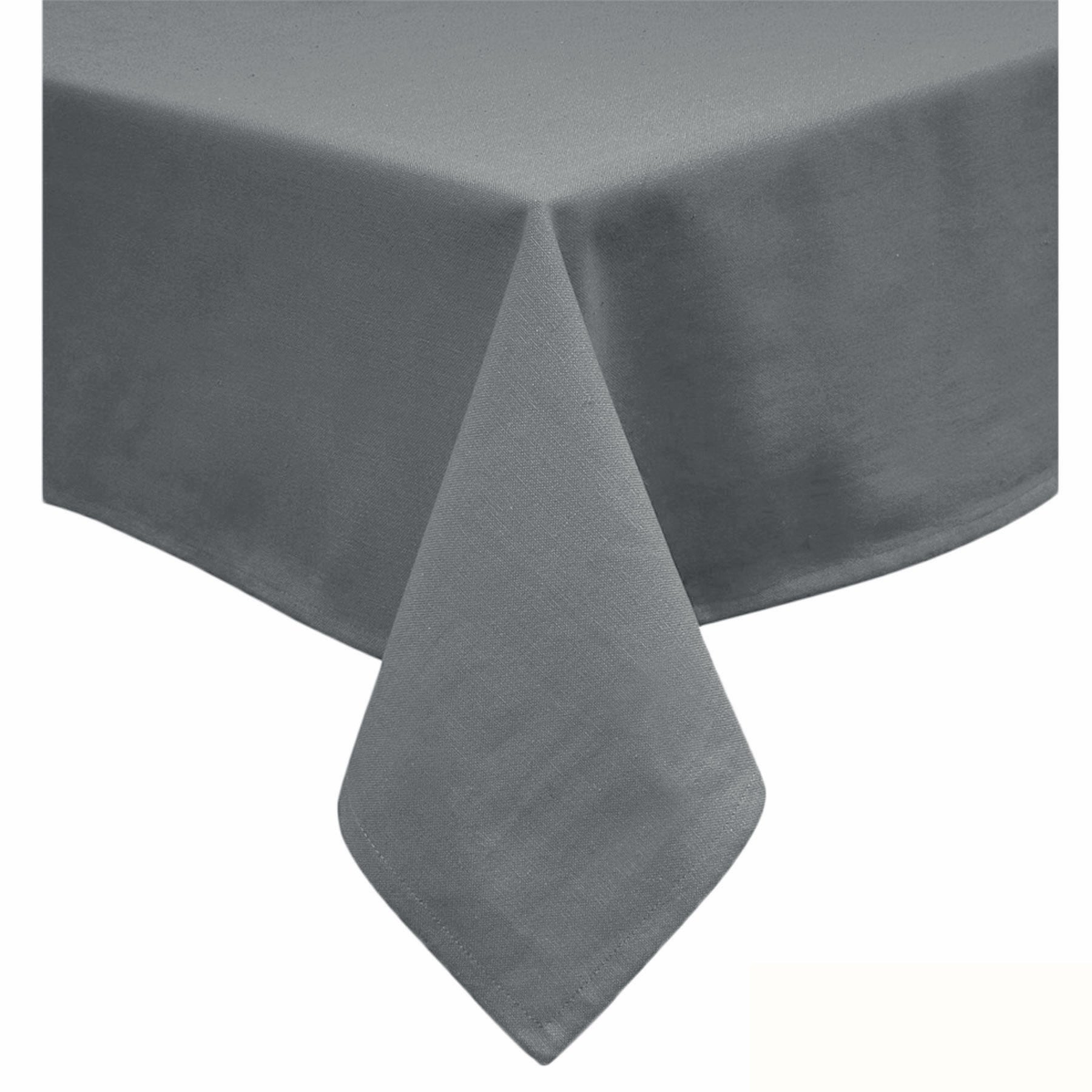 Hoydu Cotton Blend Table Cloth 180cm x 220cm - Slate Grey, Machine Washable - SuperSaverAU - view 1