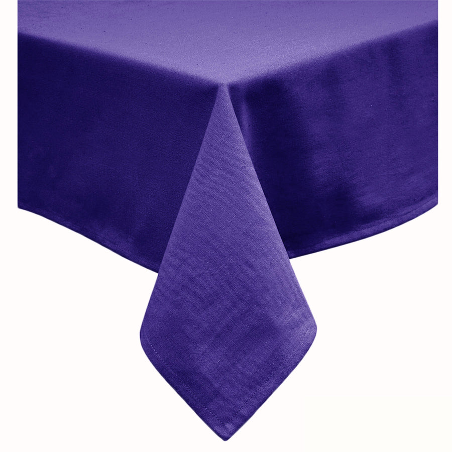 Hoydu Cotton Blend Table Cloth 150cm x 225cm - Solid Design, Machine Washable, Ultra Violet - SuperSaverAU - view 1